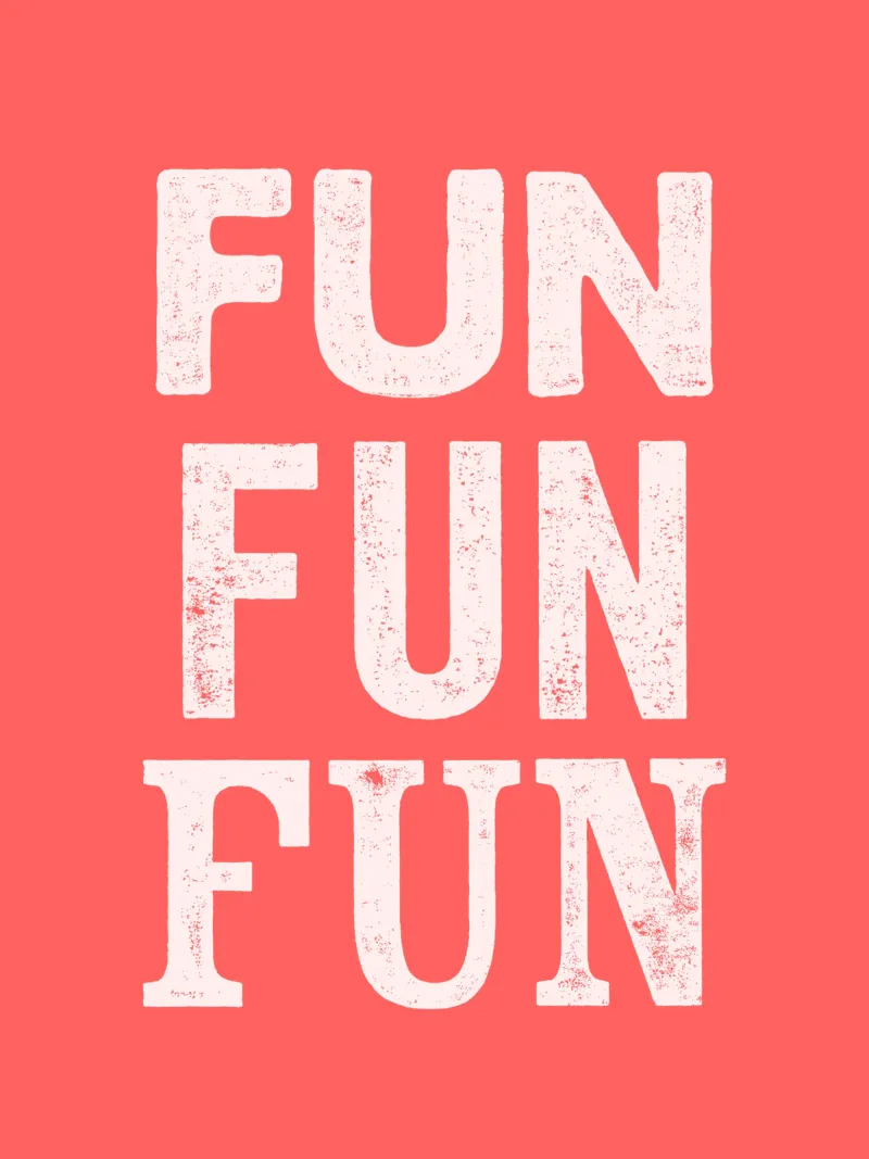 Fun Fun Fun Retro Funky Letterpress Typographic Print Design plexiglass da THE MOTIVATED TYPE