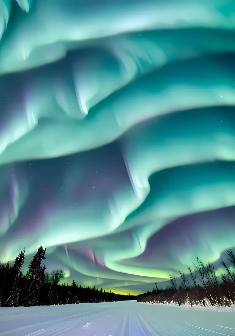 L'Aurora Boreale colorata plexiglass da Mikesell