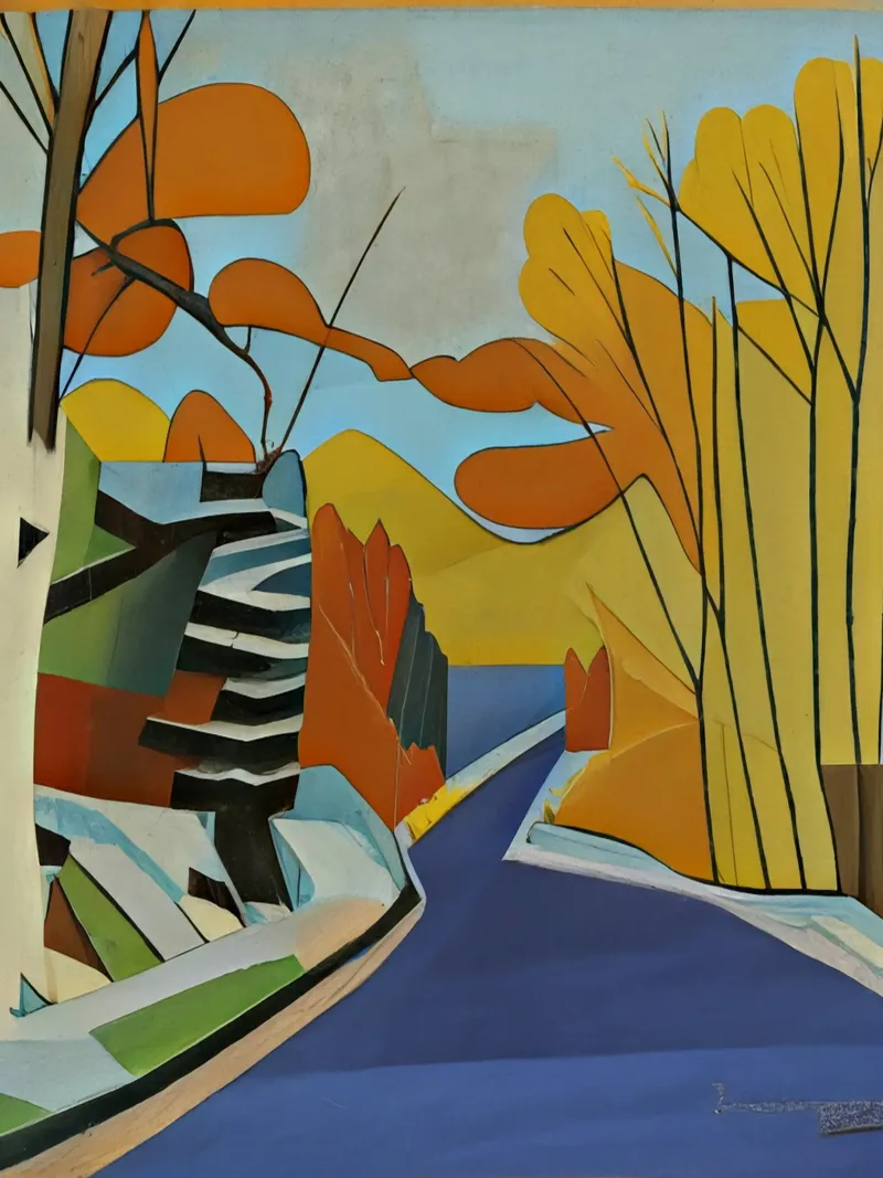 Excursion_nature_forest_path_3 canvas by Abstract Art by LK