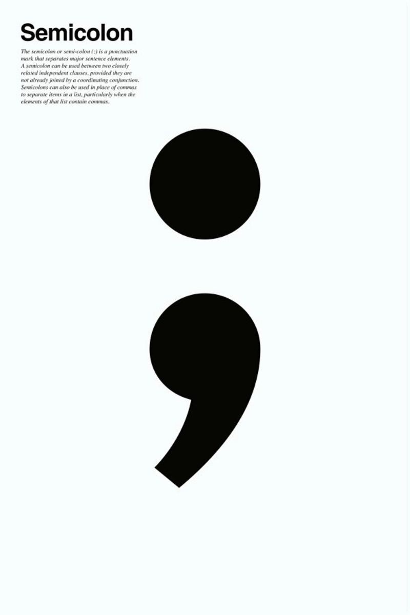 Semicolon Poster von LeDieg