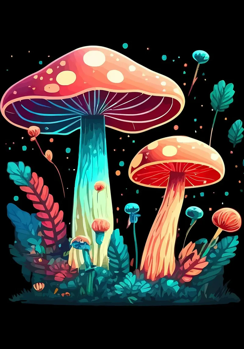 psychedelic mushrooms forex plate by Delaplane