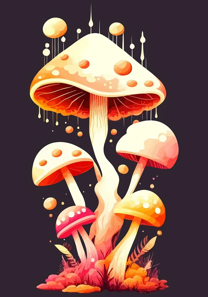 Funghi pellicola backlit da Delaplane