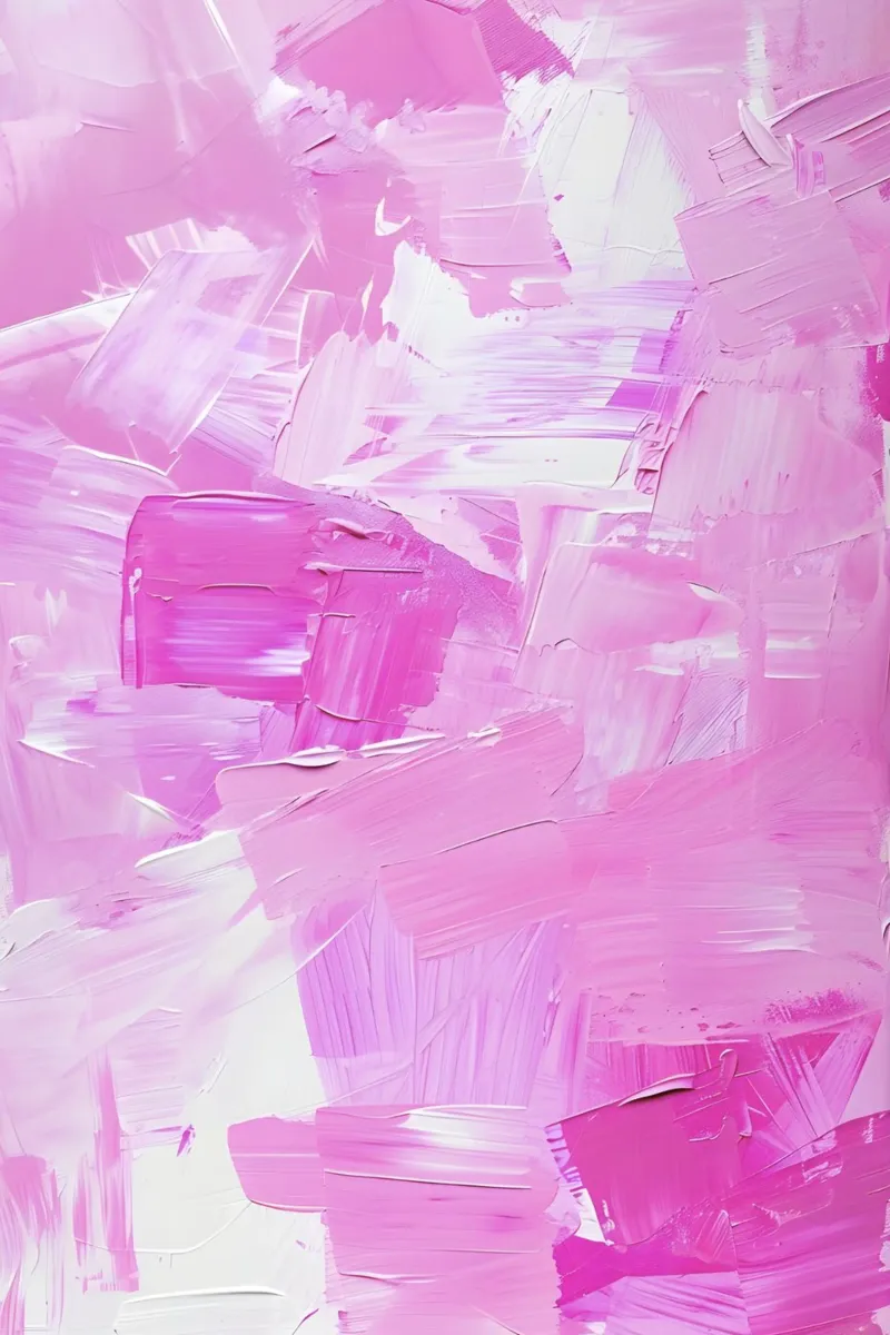 Pittura a pennello rosa alluminio dibond da Yaso Design & Art