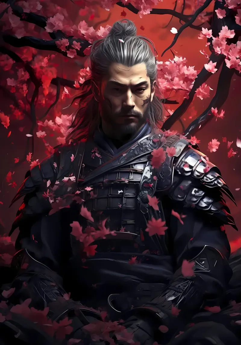 Samurai giapponese Sakura alluminio dibond da Mikesell