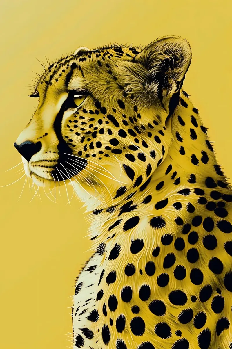 Leopard in yellow style hahnemühle by Yaso Design & Art