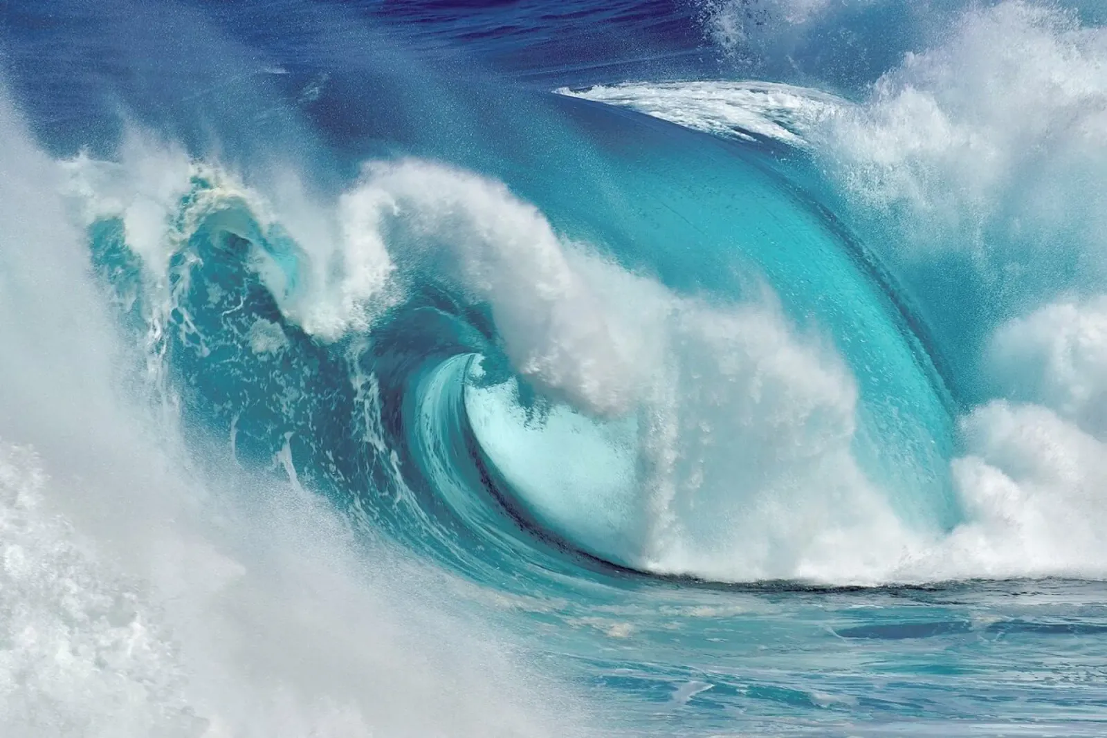 When the Ocean Turns Into Bue Fire - Daniel Montero tela da Pictufy