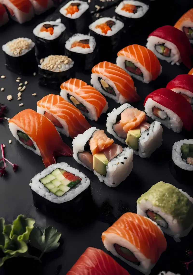 Sushi di salmone pellicola backlit da Mikesell