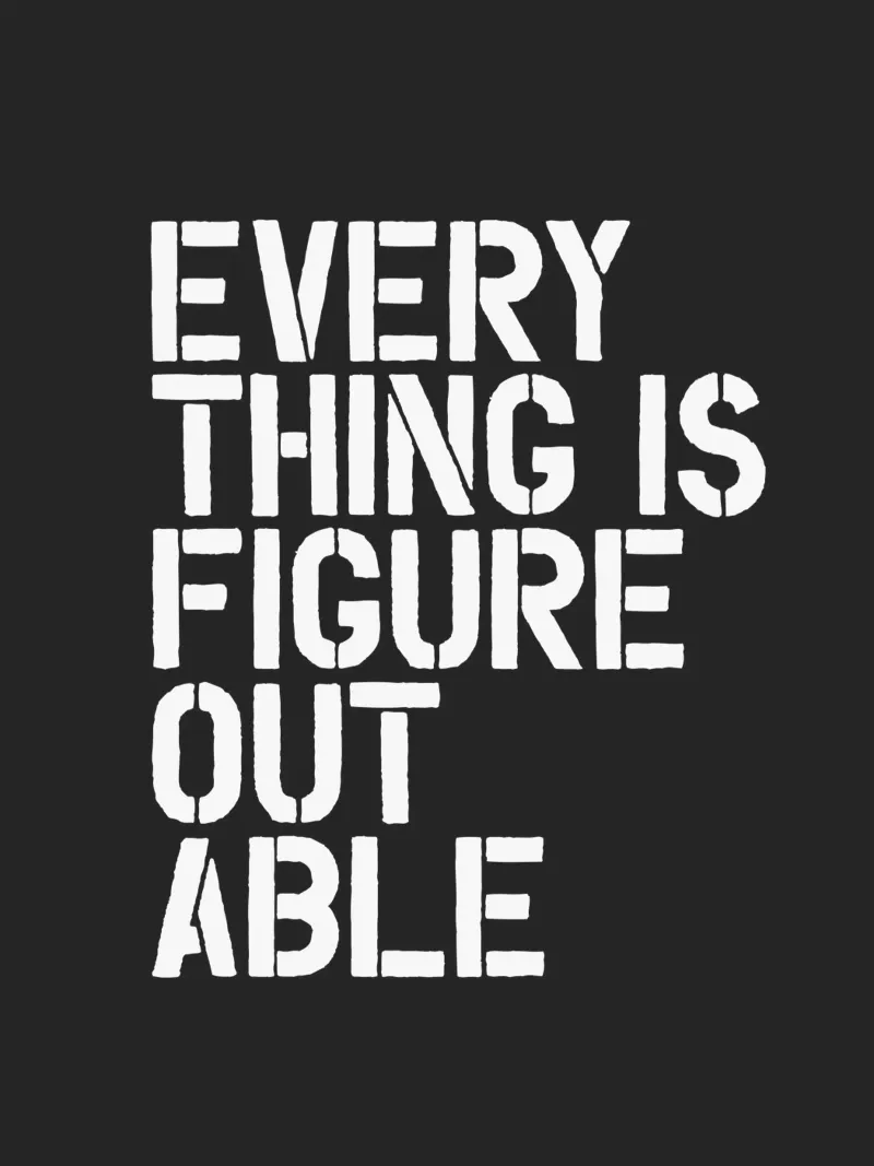 Everything is Figure Out Able Bold Minimalist Stencil Type canvas by THE MOTIVATED TYPE