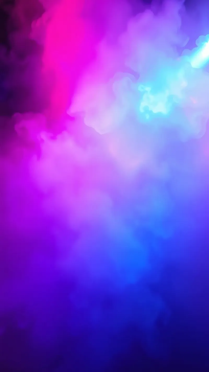Modern wallpaper featuring vibrant purple and blue smoke hahnemühle by DesignDoodle