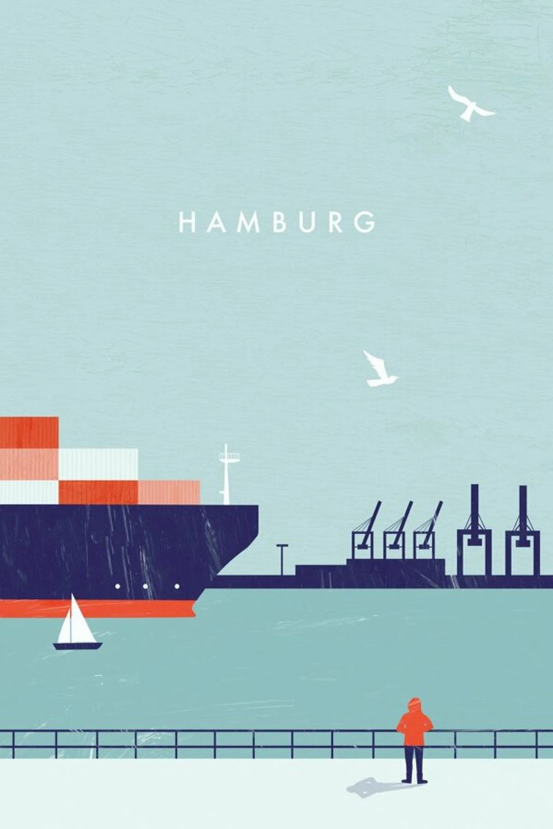 Hamburg poster by Katinka Reinke