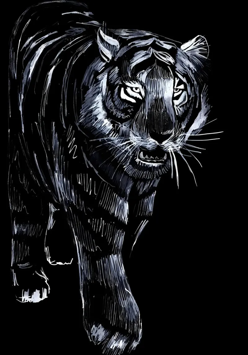 Gatto tigrato nero pellicola backlit da Mikesell