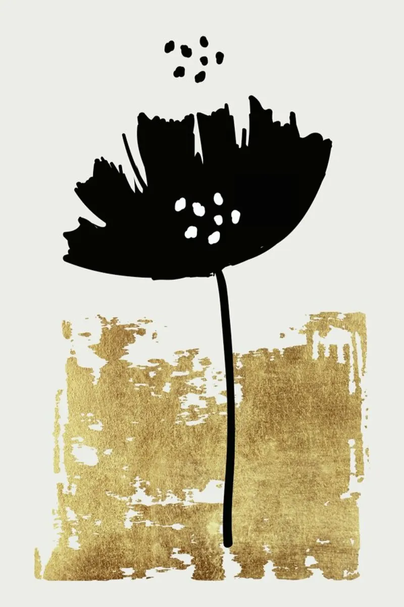 Black Poppy poster da Kubistika