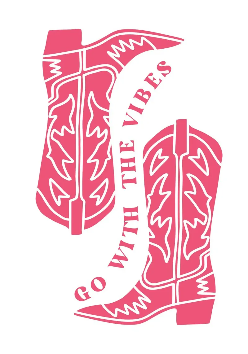 Déjate llevar, botas vaqueras metacrilato de pdigitalprints