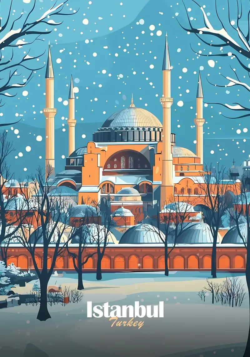 Moschea di Istanbul in inverno pellicola backlit da Ginnery