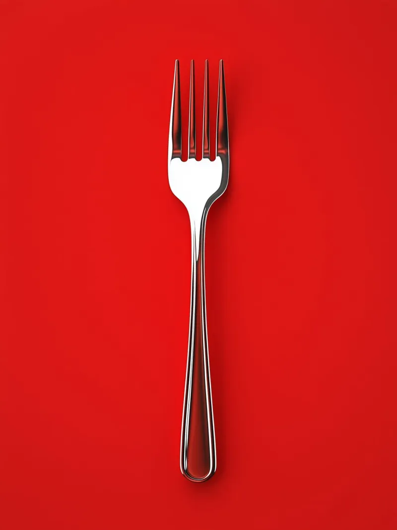 Forchetta moderna in argento plexiglass da Spice & Style