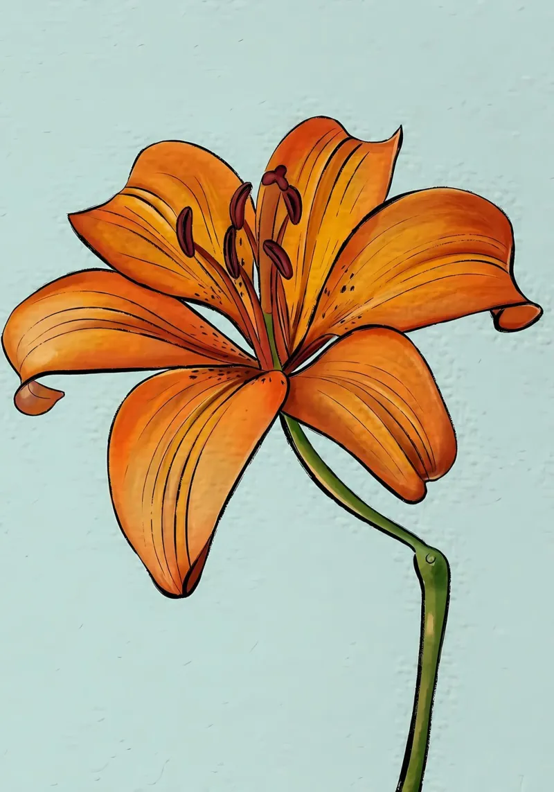 Lily Yellow Flower alu-dibond by Mikesell