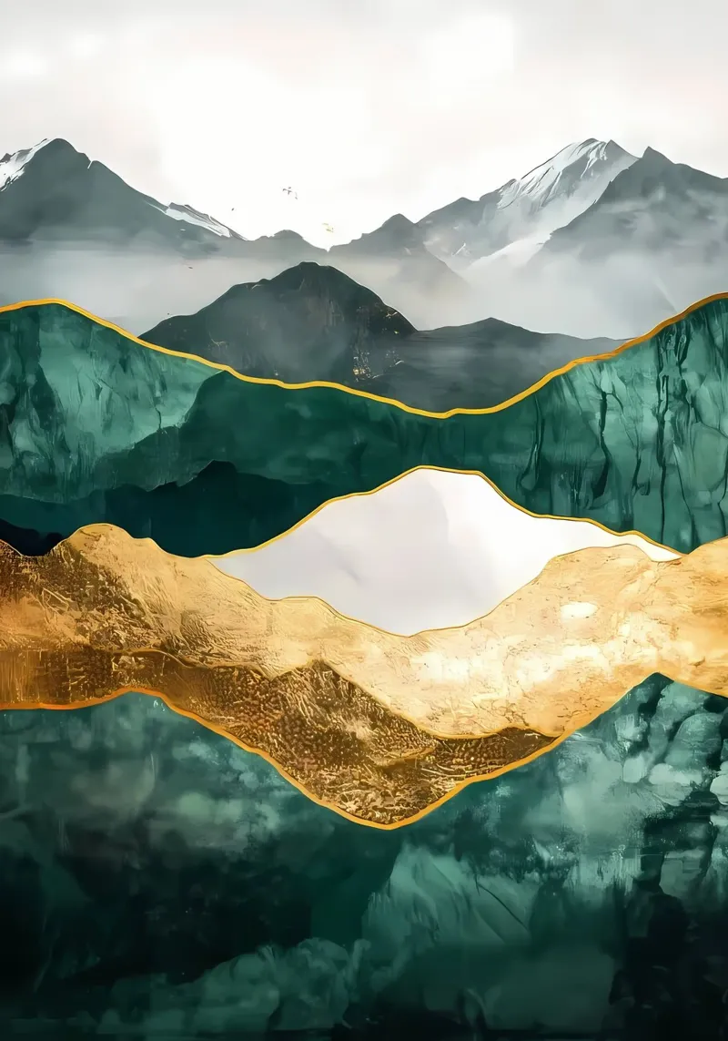 Abstract Mountain Landscape hahnemühle by Ginnery