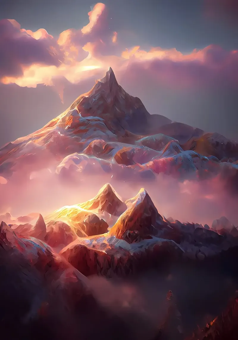 Beautiful Fantasy Landscap acrylic glass by Mikesell