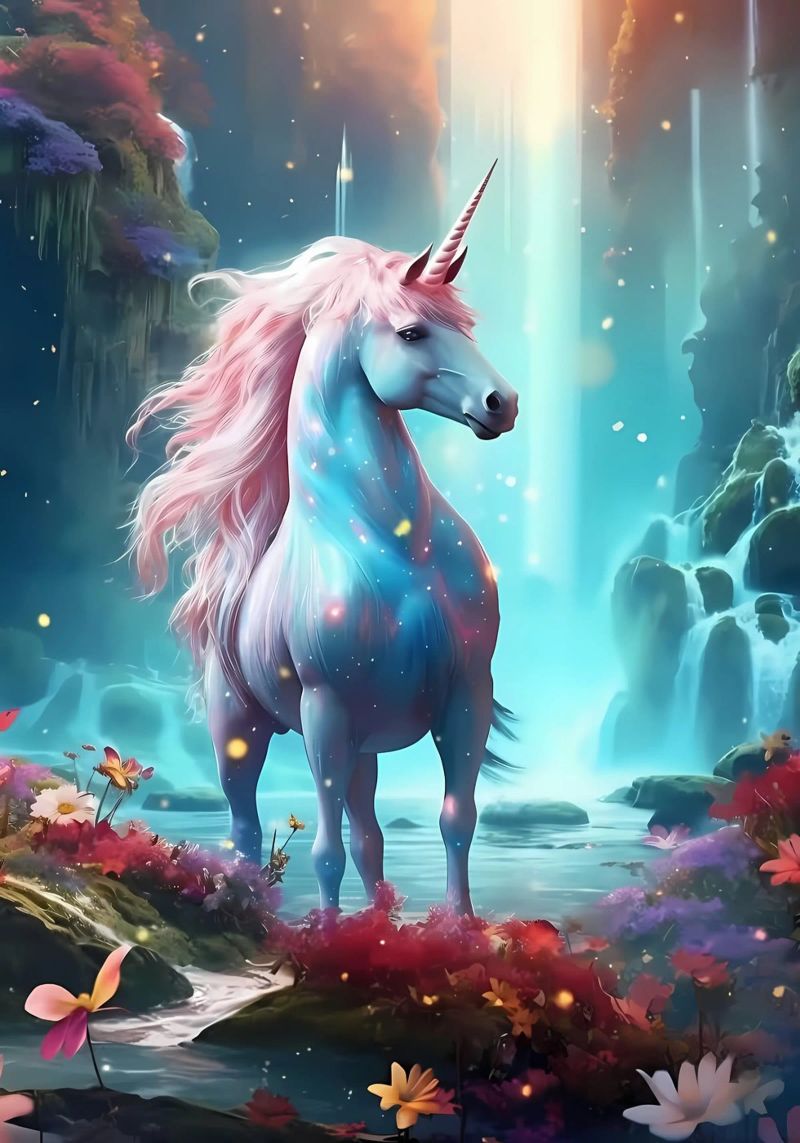 Einhorn-Pferde-Fantasie Poster von Ruth