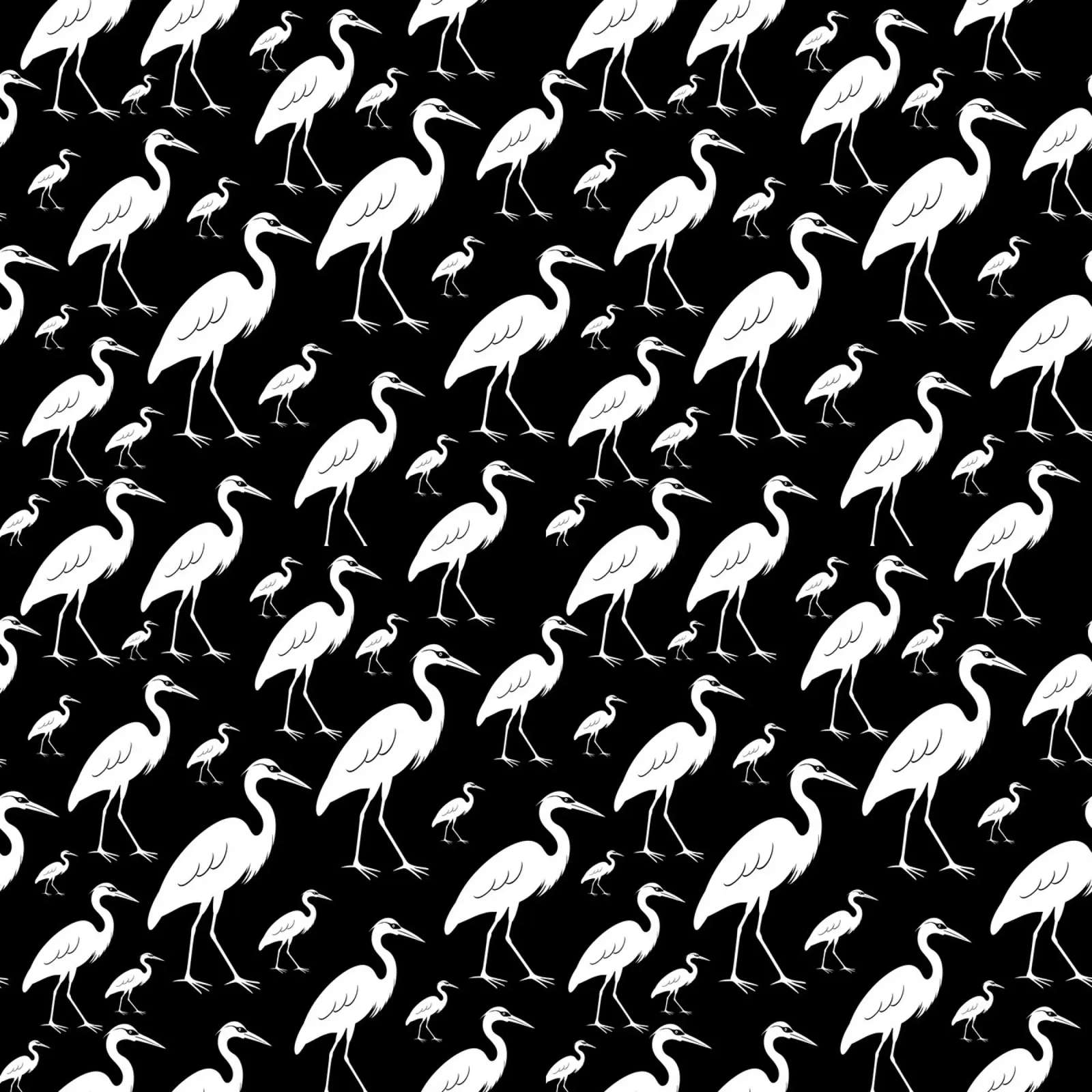 Egrets pattern pellicola backlit da baobabprintstore