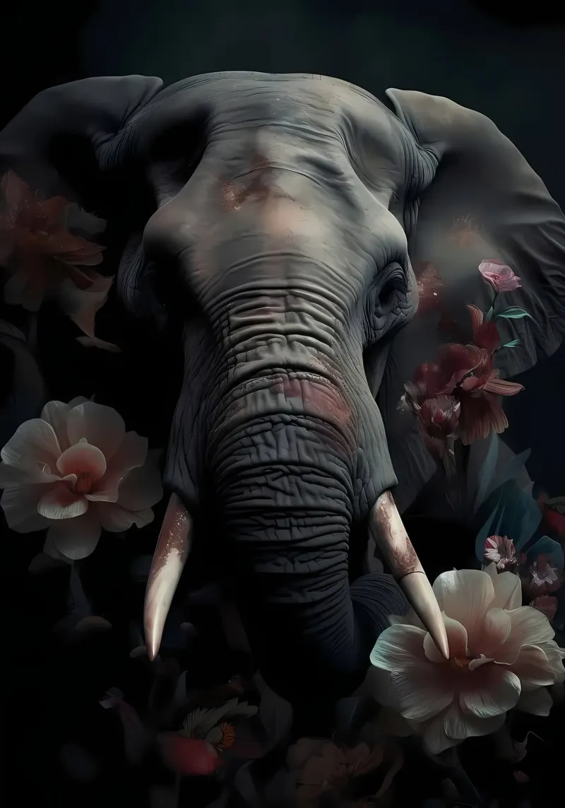 Elephant Portrait hahnemühle by Mikesell