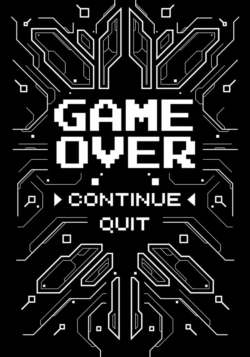 Game Over pellicola backlit da Delaplane