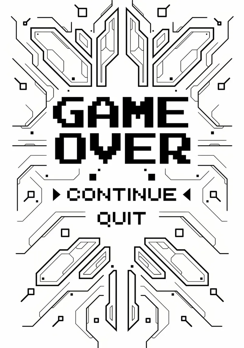 Game Over pellicola backlit da Delaplane