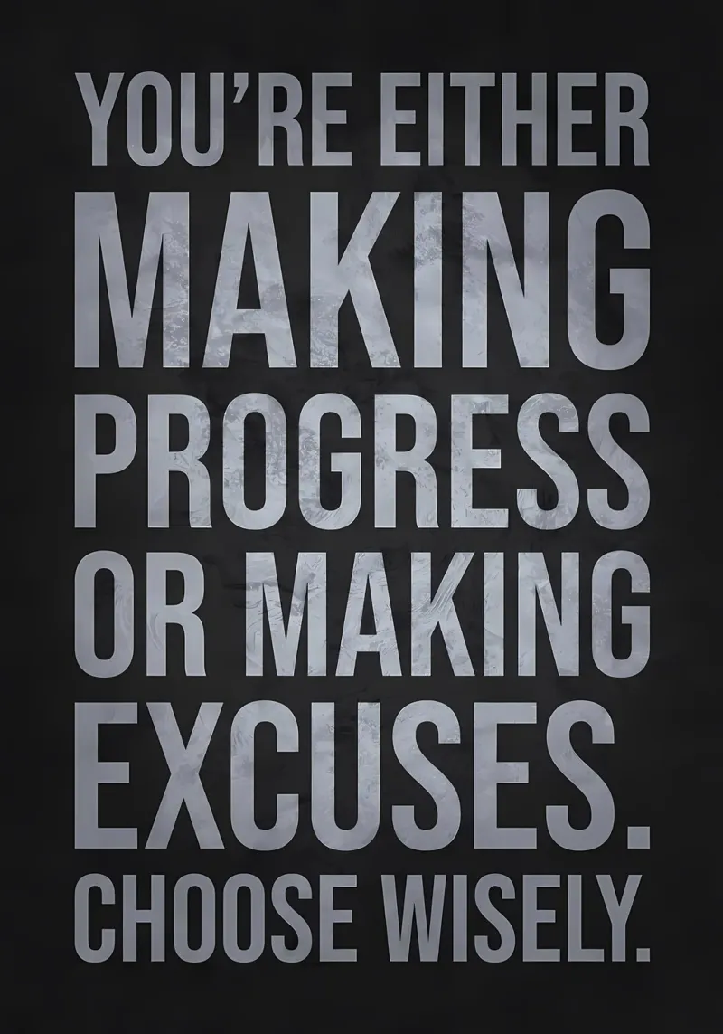 Progress or Excuses backlit film by Bassy