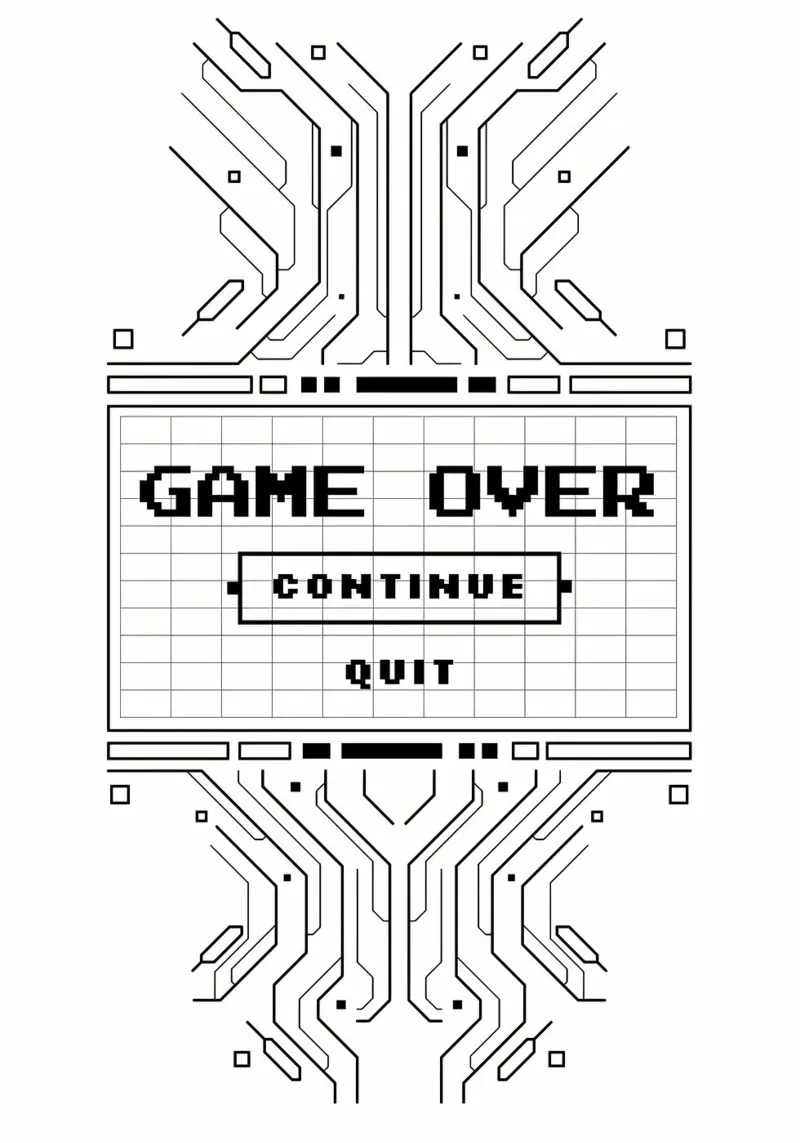 Game Over pellicola backlit da Delaplane