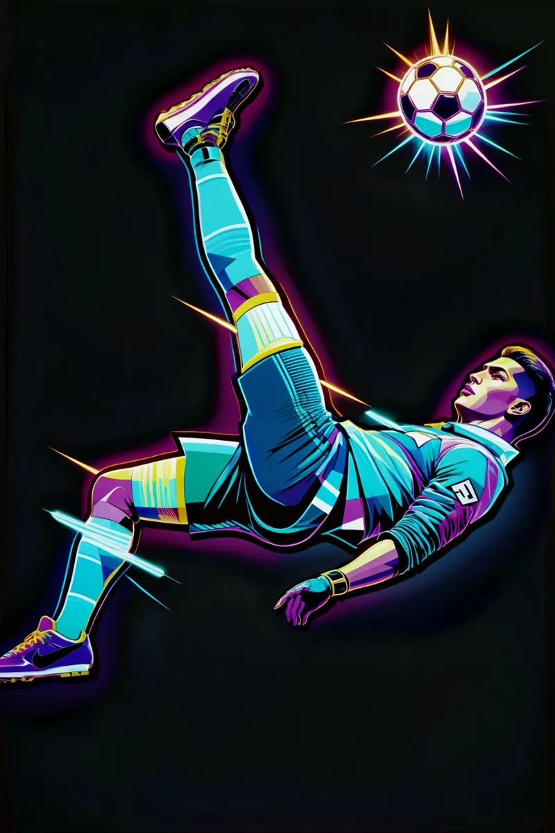 Ronaldo calcia il pallone su se stesso poster da BONANZA