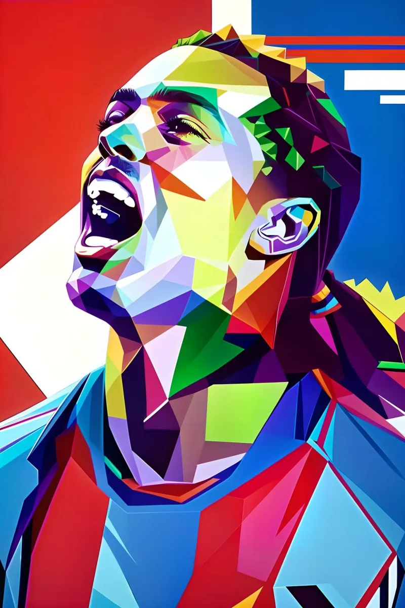 Ronaldinho neon pop art pellicola backlit da BONANZA