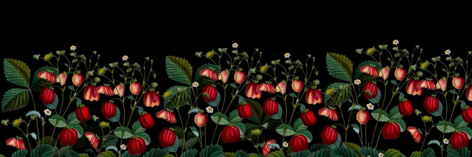 Lush Vintage Strawberry Fields Night Garden poster by Vintage World - Uta Naumann