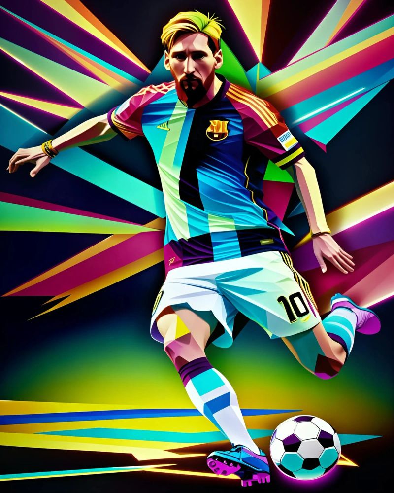 Messi avec le ballon poster de BONANZA