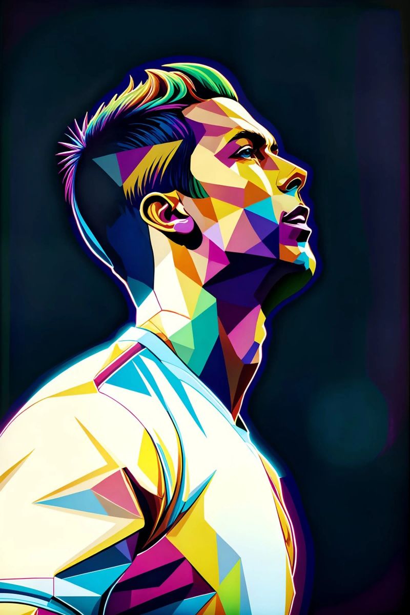 Cristiano Ronaldo neon wpap Poster von BONANZA