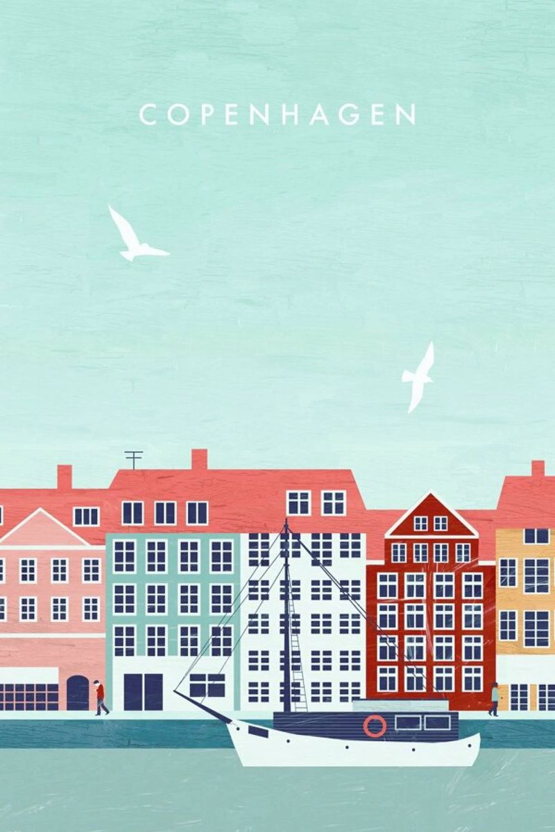 Kopenhagen Leinwand von Katinka Reinke