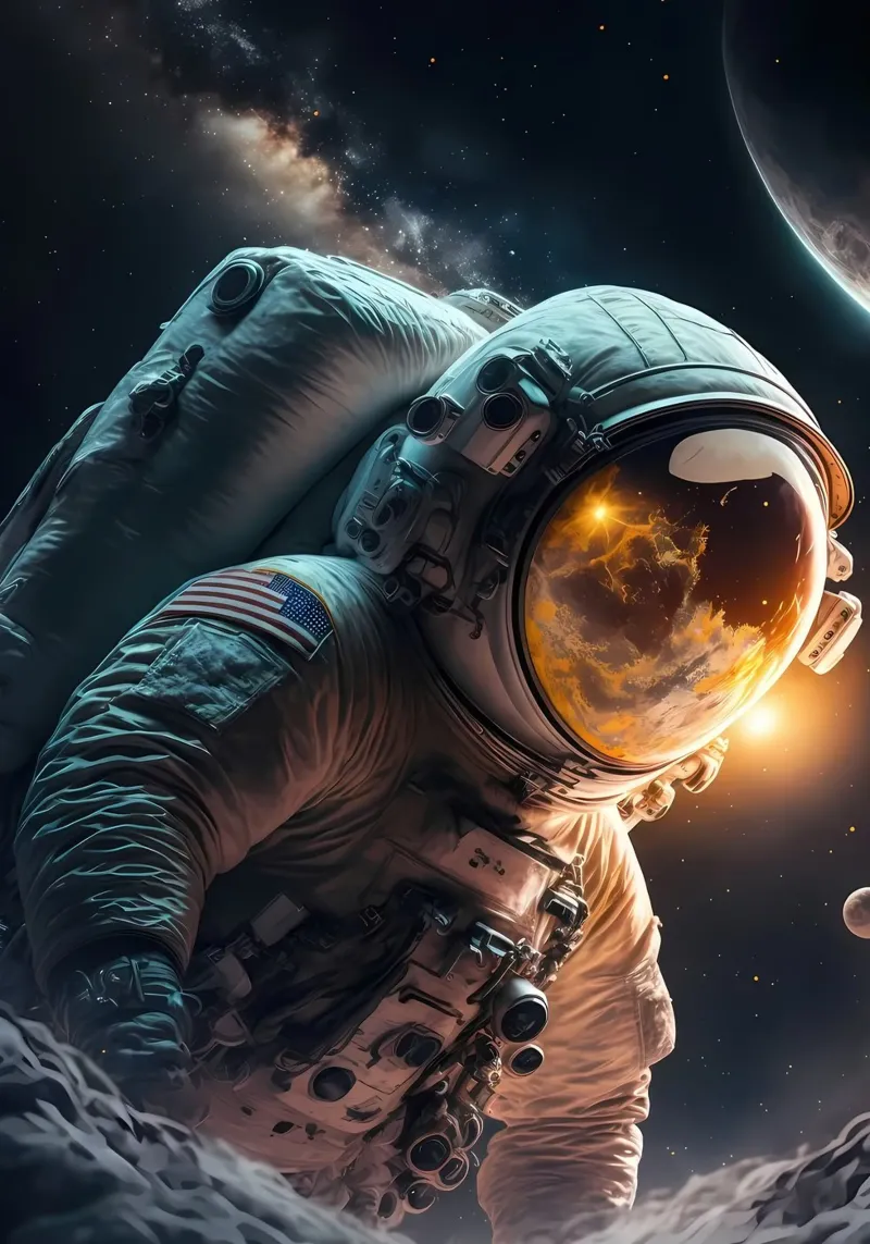 Astronaut in Space canvas by Mikesell