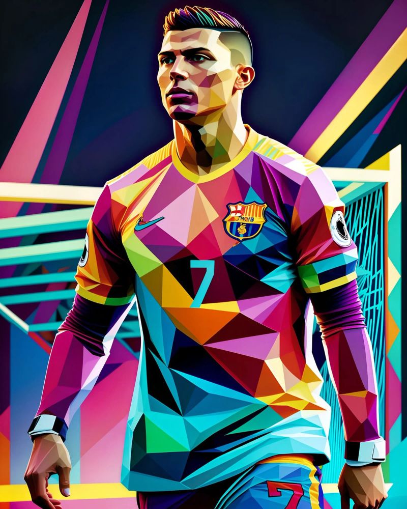 Ronaldo Porträt Pop Art Poster von BONANZA