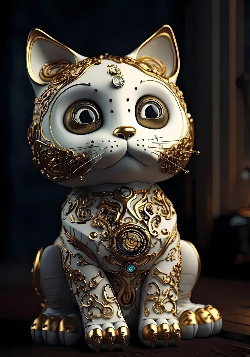 Gatto fortunato Japan Art pellicola backlit da Mikesell