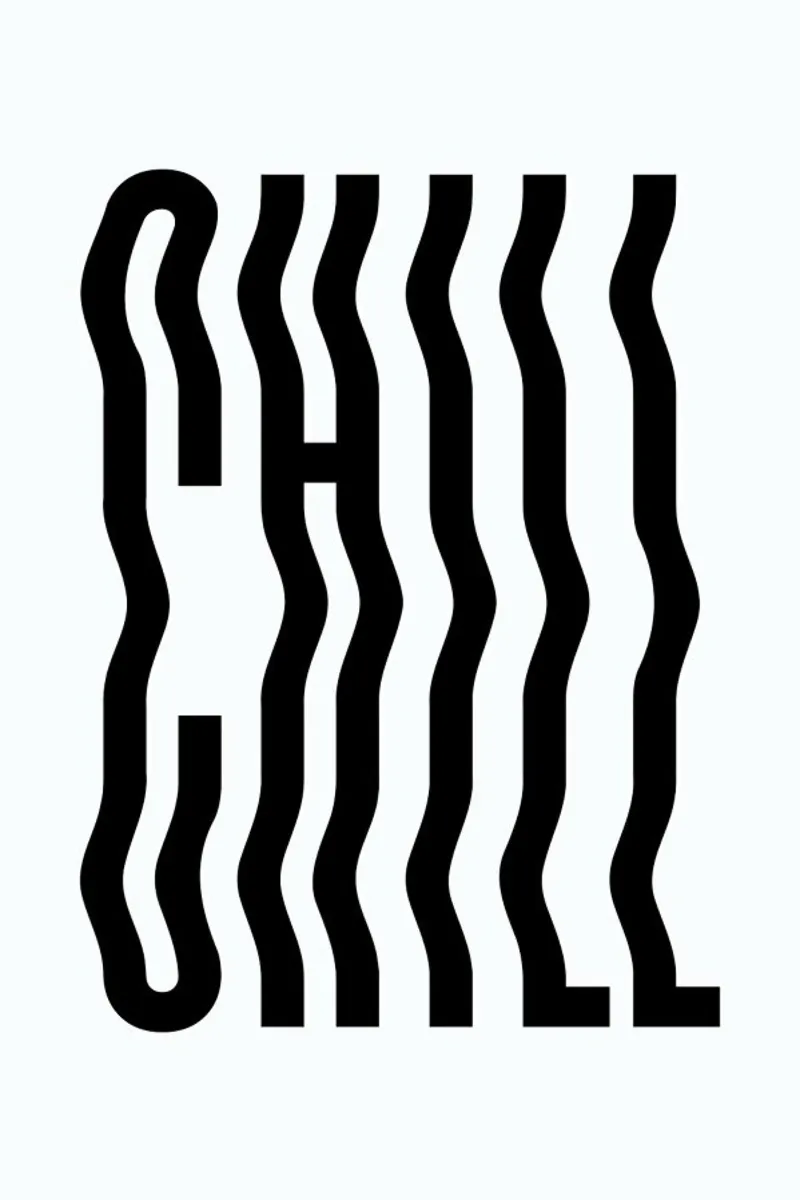 Chill Wavy poster con telaio in plastica da Mottos by Sinan Saydik
