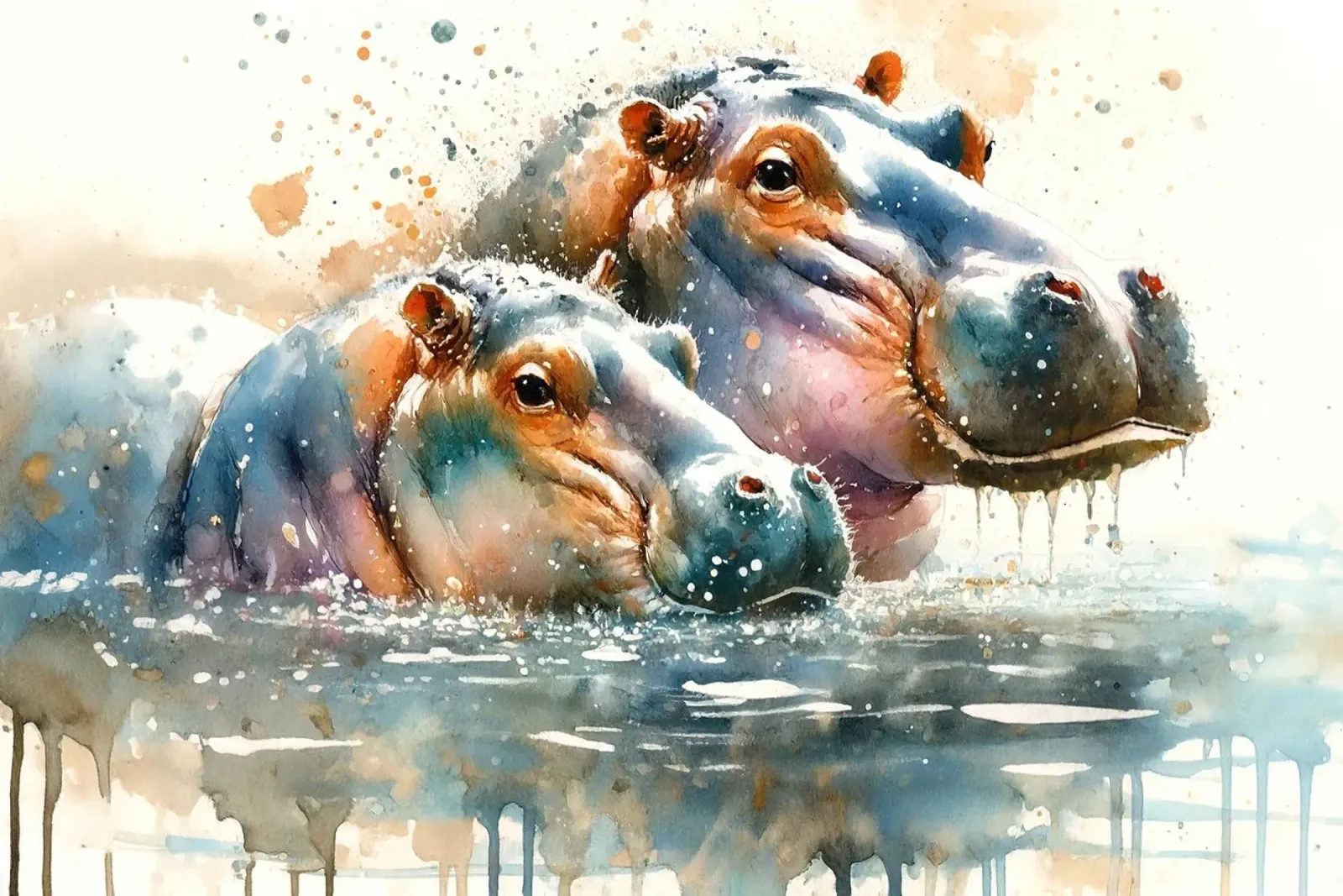 Das Flüstern des Flusspferd-Balletts Hahnemühle von Chromatic Fusion Studio