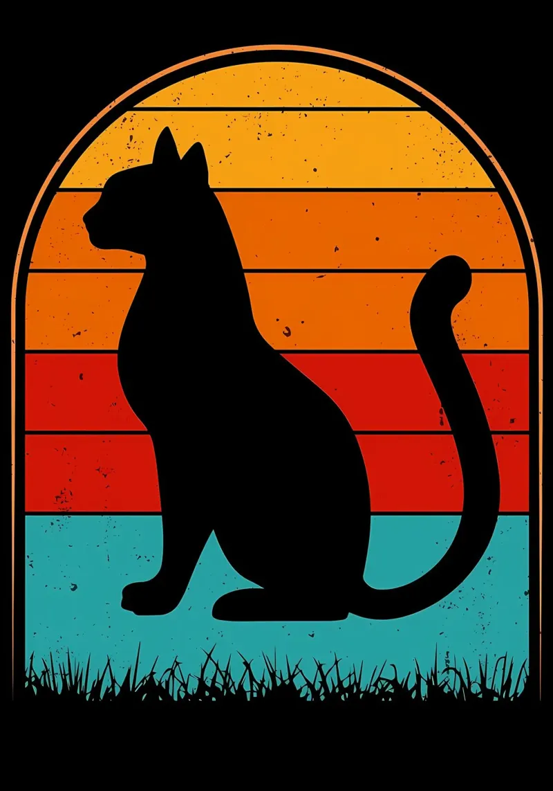 Ritratto di gatto nero alluminio dibond da Mikesell