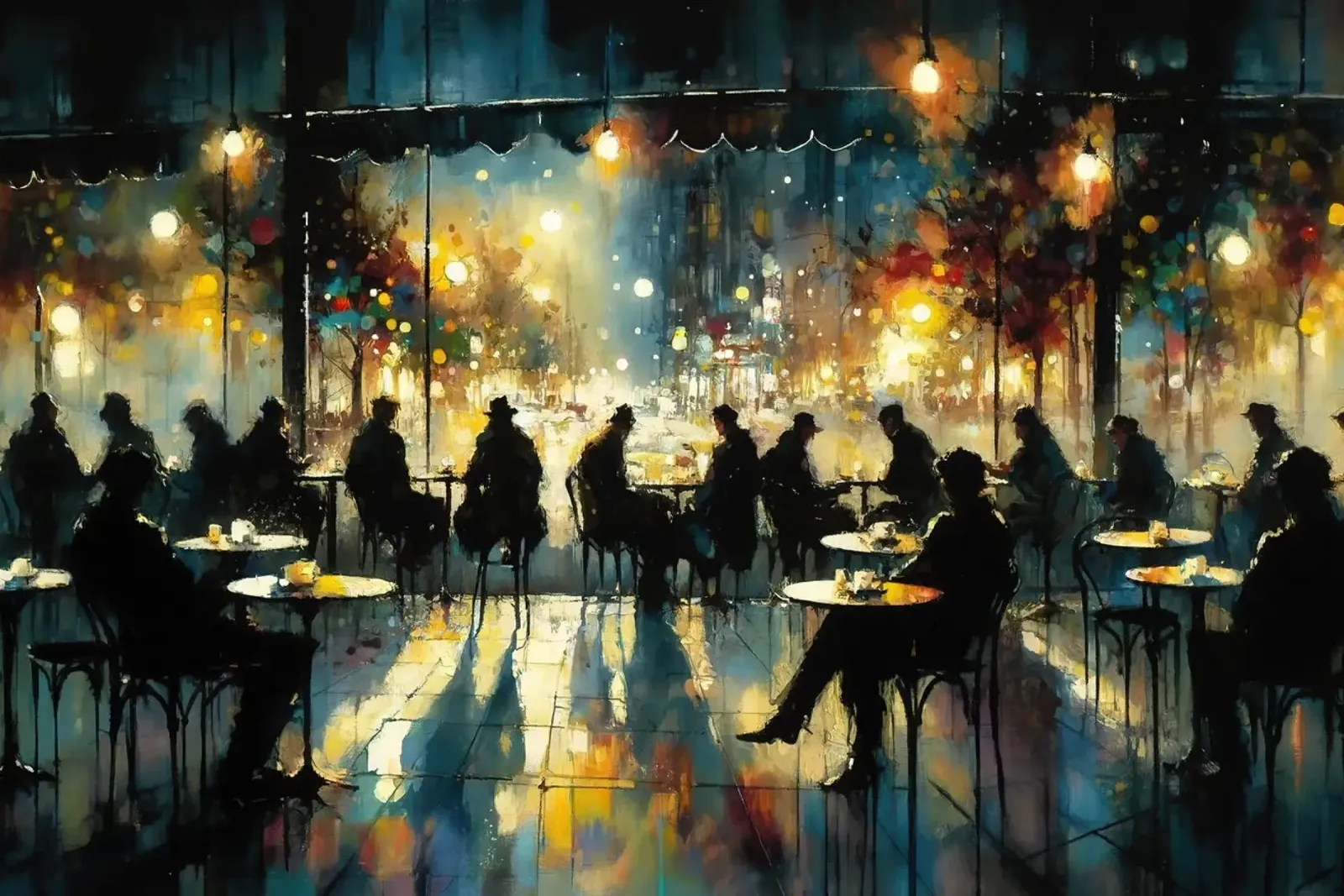 Sussurri di luce in una notte d'acquerello plexiglass da Chromatic Fusion Studio