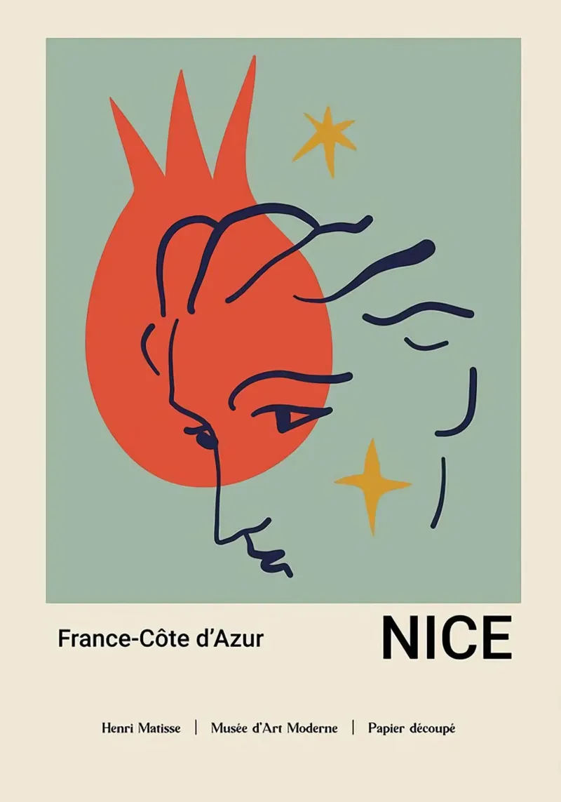 Nice - Henri Matisse poster with wooden frame by Perdana shop