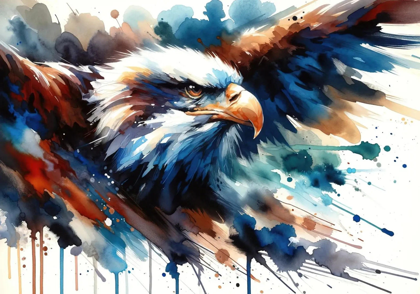 Soaring Majesty of the Eagle canvas by Chromatic Fusion Studio