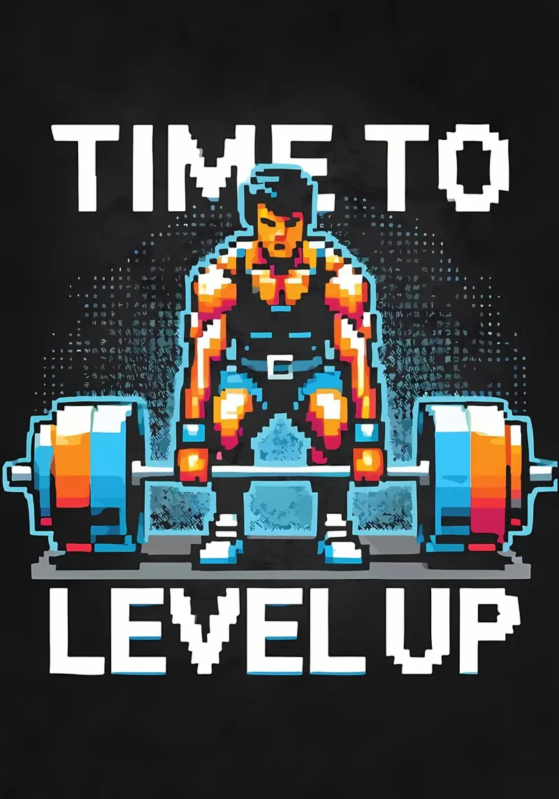 Time to Level Up Gym Gamer Workout canvas by Delaplane