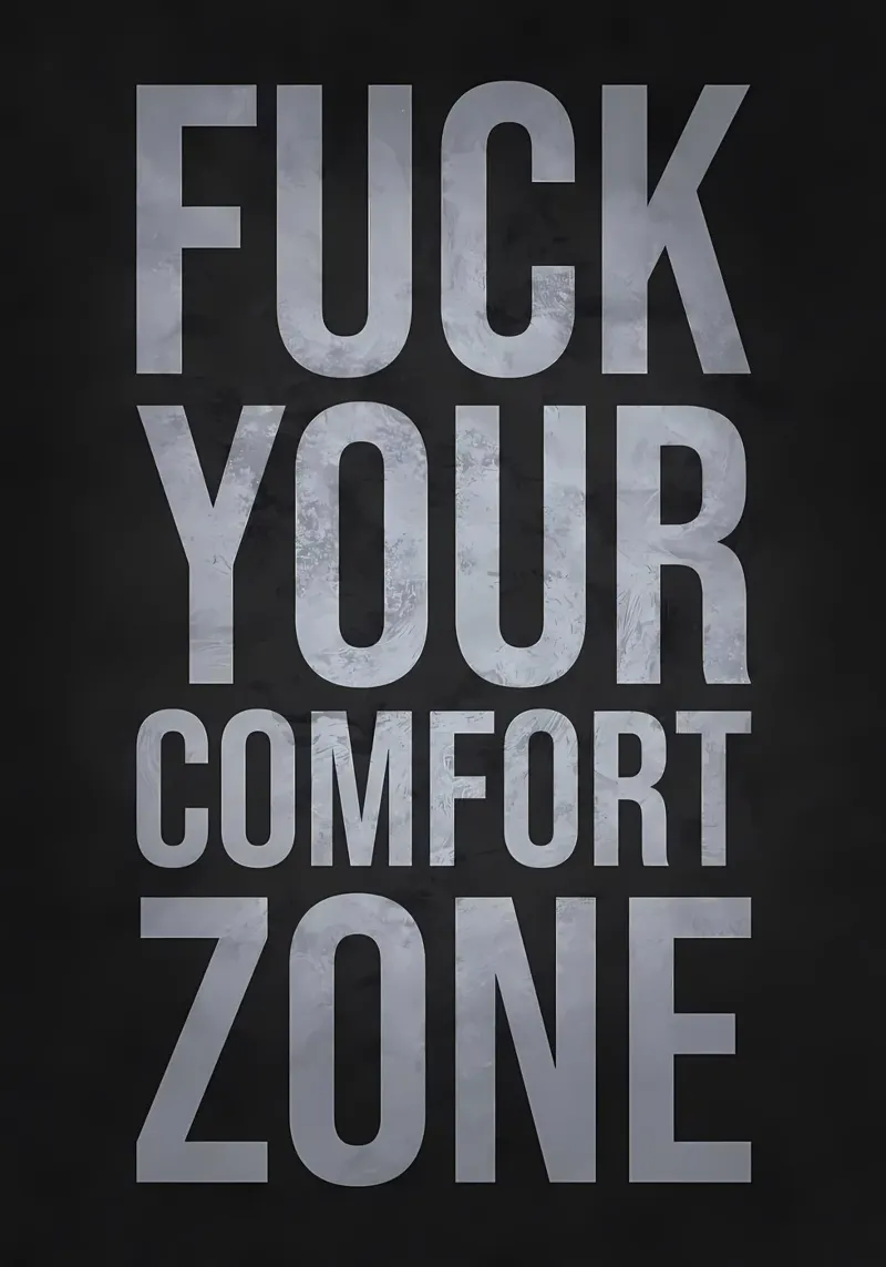 Comfort Zone Citaat poster met kunststof frame van Delaplane