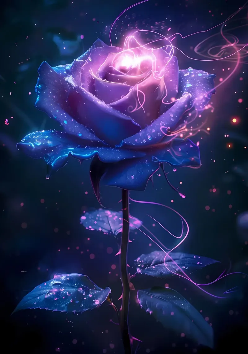 Fiore di rosa cosmico pannello forex da Ginnery