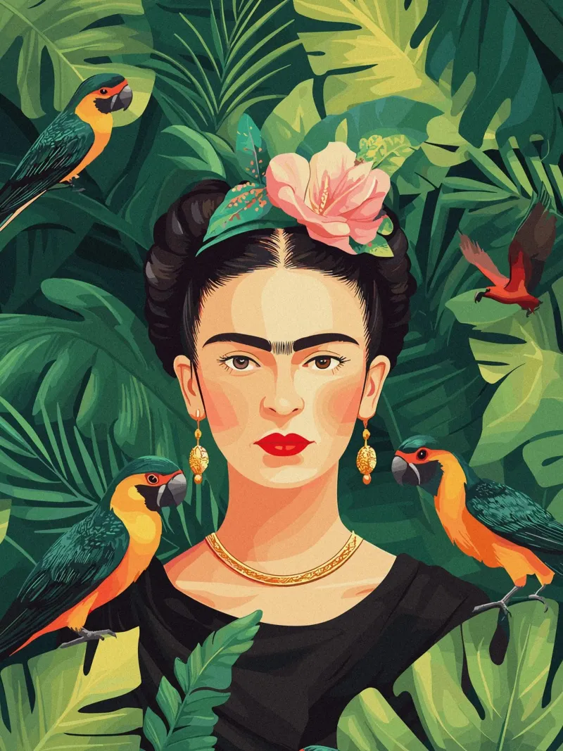 woman with a floral hahnemühle by ramosashop