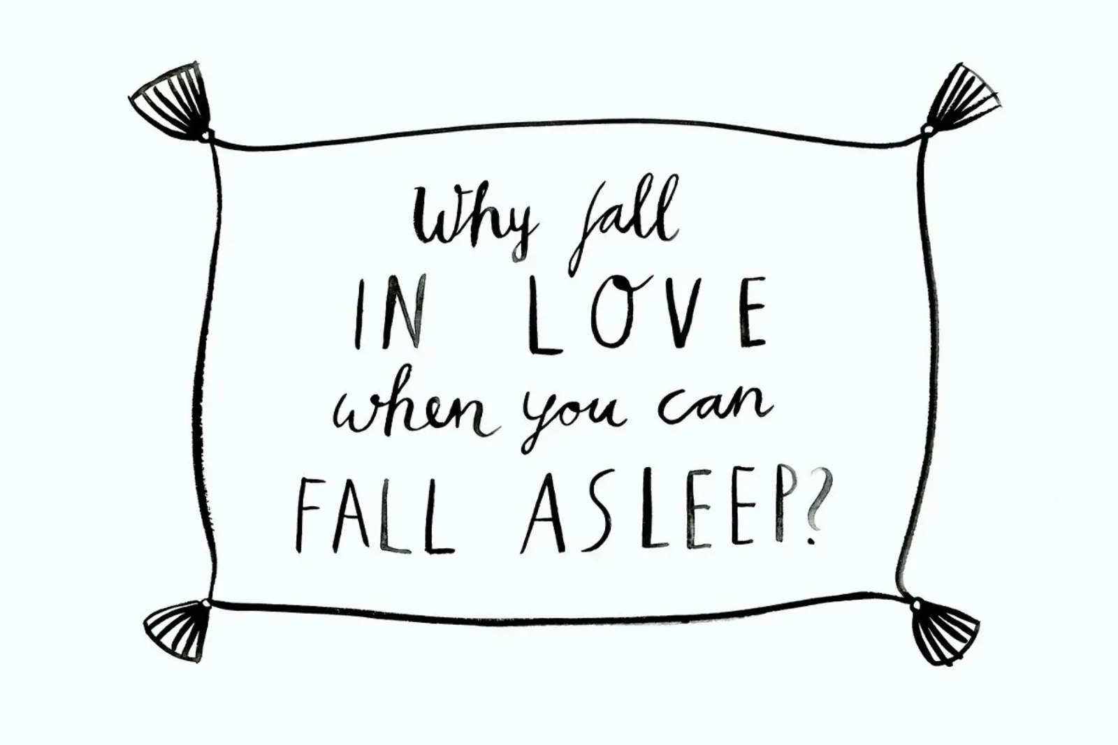 Fall Asleep poster con telaio in alluminio da typealive