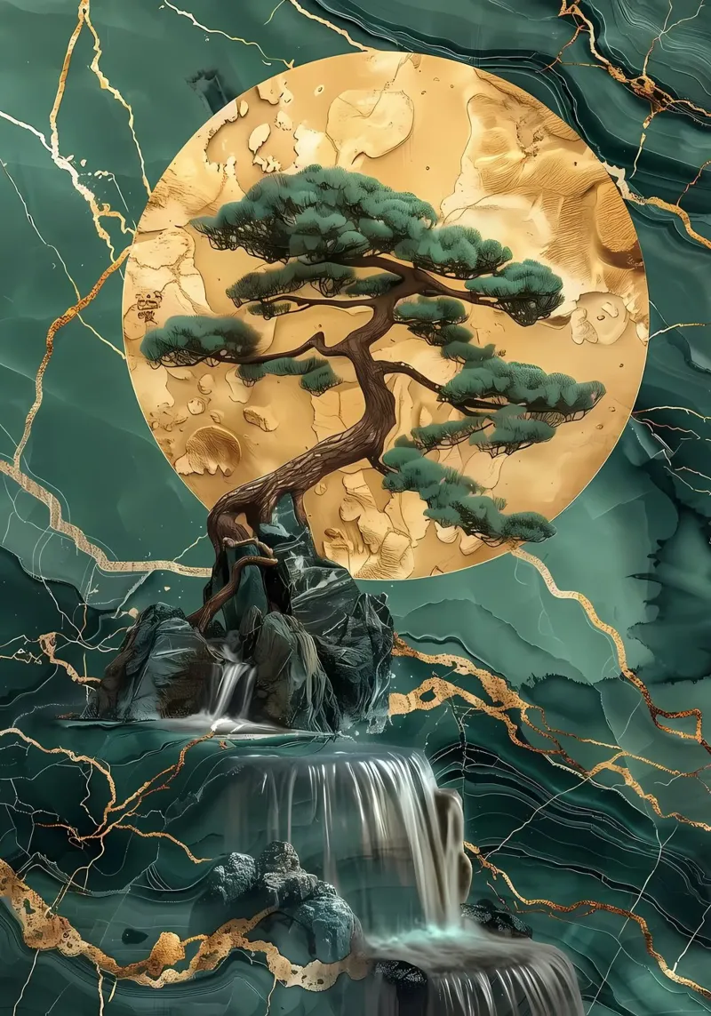 Bonsai d'oro plexiglass da Ginnery